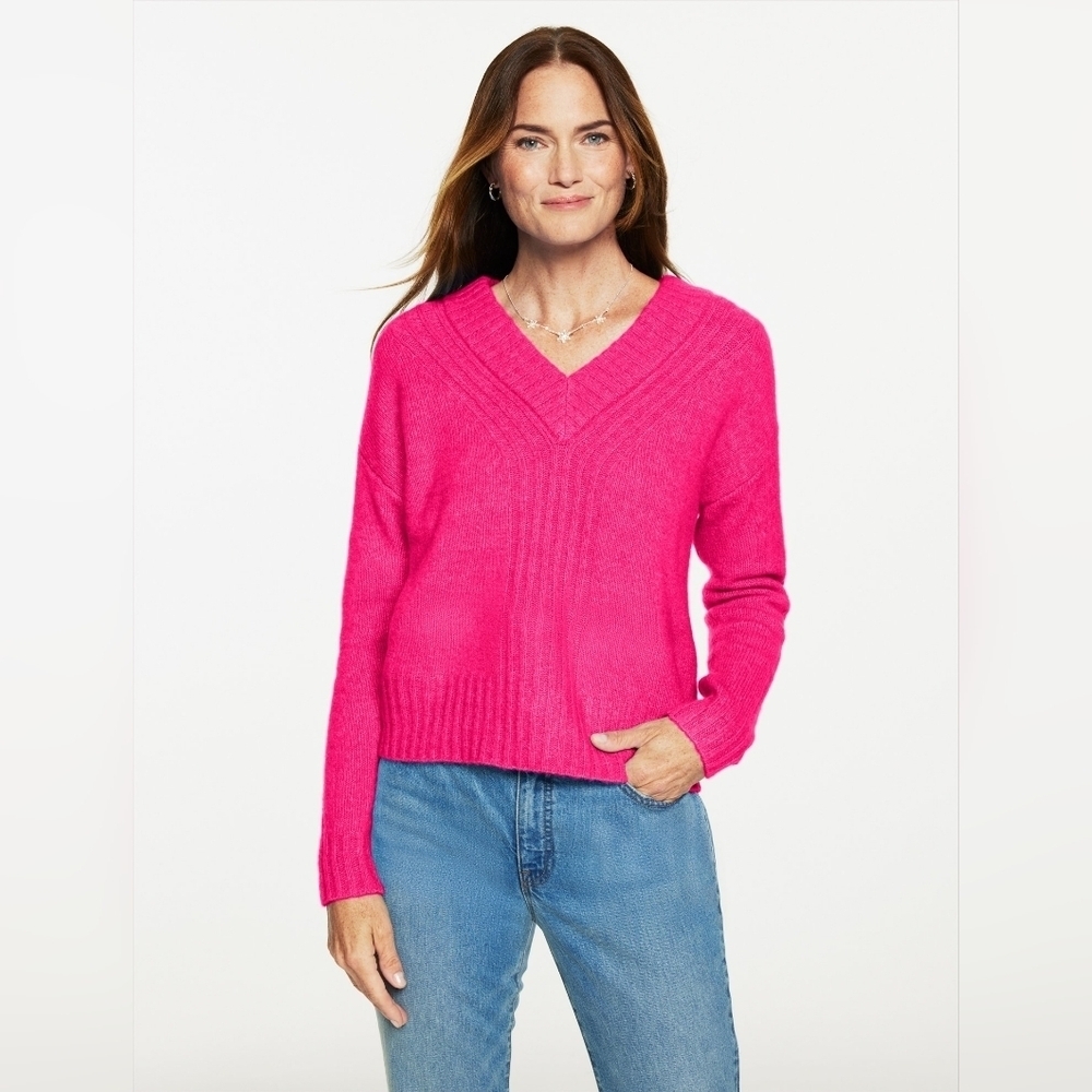 Talbots NWT Wool Blend Pink Knit Sweater LP